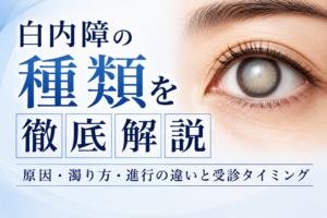 白内障の種類を徹底解説｜原因・濁り方・進行の違いと受診タイミング